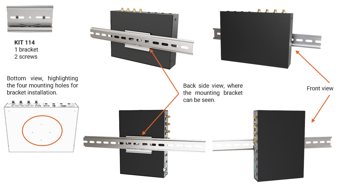 Levanto 5518 - DIN rail mounting with KIT114