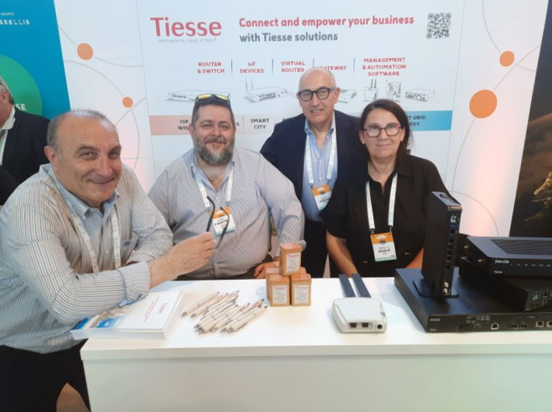 La squadra di Tiesse al NAM2025: Luciano Lucrezia, Marco D'Agostino, Renato Andreani, Ombretta Miraglio