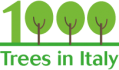 Logo "1000 alberi in Italia", relativo al progetto di piantumazione Green di Tiesse